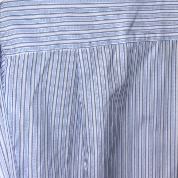 Canali Dress Shirt Mens 16 41 Blue Striped Long Sleeve Button Up Blue - Picture 6 of 14